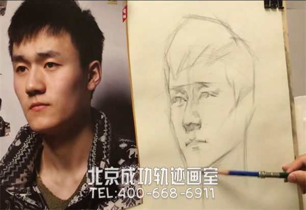 素描男青年頭像解構(gòu)