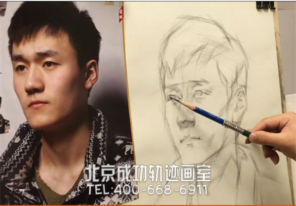 素描頭像男生