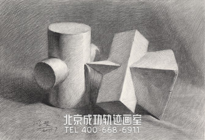 素描幾何體畫(huà)法步驟