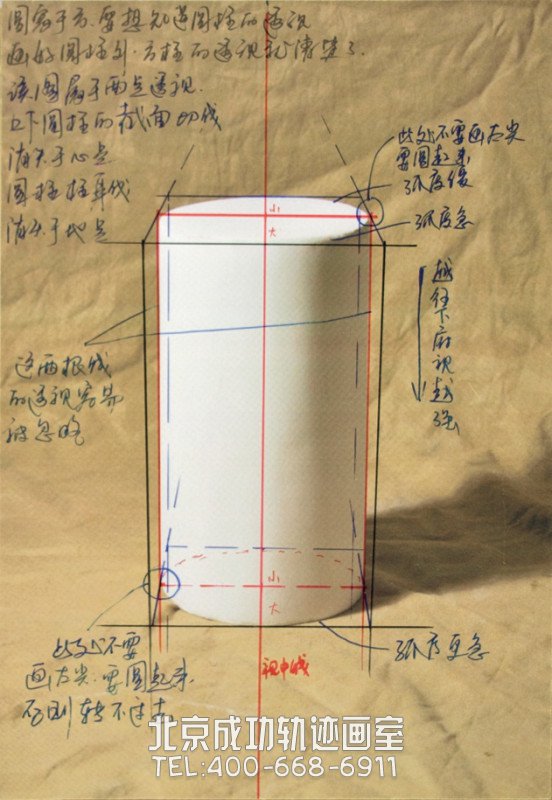 素描幾何體步驟圖片